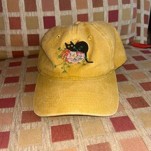 Black cat adjustable hat